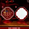 Set de Espejo Rojo de Boda para la Novia, Dote para la Novia, Celebración de Boda, Espejo de Maquillaje, Preparación de Boda, Colección de Artículos para Boda