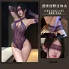 Homem Desejo Paixão Diversão Lingerie Renda Transparente Tentação Pura Recorte Sedução Sem Remoção Conjunto Bodysuit de Renda Rosa W86