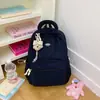 Mochila fofa de cor fufu leite em pó macia, baixa saturação, rosa, refrescante, rejuvenescedora, doce, para viagem, mochila pequena