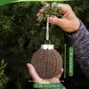 Bolas de Navidad de Ganchillo Puras Hechas a Mano Transfronterizas Accesorios para Sesiones de Fotos de Escenas Navideñas Fabricantes de Bolas Productos Terminados Venta al por Mayor