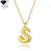 Ka Manqi Nova Pilha de Joias Transfronteiriça Simples e Personalizada Ouro Colar com 26 Letras Amazon Tk Joias Exclusivo
