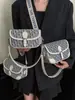 Bolso Transfronterizo para Mujer 2026 Nuevo Modelo Textura Retro Europea y Americana Estampado Bolso de Hombro Estilo Monograma de Letras de Nicho Elegante Bolso Cruzado