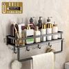 Suministros del Fabricante Estante de Almacenamiento de Baño de Lujo Ligero, Estante de Almacenamiento de Baño Montado en la Pared, Estante Montado en la Pared con Barra de Almacenamiento sin Perforación