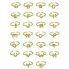Europa y Estados Unidos transfronterizo anillo de oro de 18 quilates 26 letras inglesas anillo de apertura ajustable con cuentas de burbuja suministro de comercio exterior