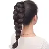 Peluca para Mujer Coleta Trenzada con Clip Cola de Caballo Alta Cabello Largo Rizado Nuevo Estilo Chino Trenzado Natural Artificial Popular