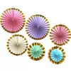 Ventoinha de Papel Flor Decorativa Colorida Suprimentos de Festa Conjunto de Ventoinhas de Papel Decoração de Festa de Aniversário Casamento Fundo Pendurado Ventoinha de Papel Dobrável