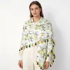 Pequeña Voile Estampada de Limones Venta de Fábrica Comercio Exterior Transfronterizo Bufanda Larga Verano Viaje Vacaciones Protección Solar Chal Cálido