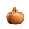 Adornos de Talla en Madera de Fruta de Pino Navideño Paz Madera de Fruta Fragancia Natural Manzana Rica Decoración del Hogar Artesanías de Madera Maciza Regalos