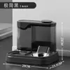 Comedero automático para mascotas con control remoto por aplicación, dispensación de comida programada y pantalla visual, adecuado tanto para gatos como para perros.