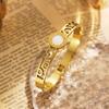 Pulseira europeia e americana retrô oca de diamante em aço titânio pulseira feminina de moda de alta qualidade pulseira de mola de aço inoxidável com algarismos romanos