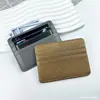 Portatarjetas de piel sintética con textura de lichi transfronterizo con ventana transparente cinco ranuras para tarjetas gran capacidad para mujer estilo Ins cuero de alta gama