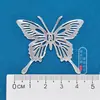 Accesorios para Ramo DIY 45*35mm Filigrana Plana Flor Mariposa de Barba Larga Pieza Bola de Flores Nupciales Decorada con Mariposa Dorada