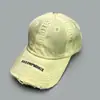 Gorra de Béisbol Bordada con Letras Estilo Urbano Desgastada Unisex Visera Solar Coreana Retro Personalidad Gorra Pico de Pato Mayoreo