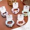 Gomas para el pelo estilo coreano en paquete de tarjeta con código de barras, Accesorios para el pelo de supermercado para mujer, Bandas elásticas gruesas de alta elasticidad, Anillos para el pelo sin marcas, Elásticos para coleta alta
