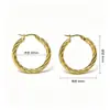 Pendientes de moda elegantes transfronterizos europeos y americanos, pendientes geométricos irregulares de acero inoxidable electrochapado, sin decoloración, de lujo ligero para mujer