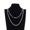 Collar de Doble Capa con Diseño Nicho de Lujo Ligero para Hombre, Sencillo y Versátil, Joyería para Pareja, Cadena para Mujer, Accesorios DIY al por Mayor