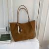 Bolso de Hombro Retro de Nicho Otoñal para Mujer 2026 Nuevo Bolso Tote de Gamuza Coreano de Moda Gran Capacidad