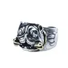 Anillo para perro Bago s925 bully plateado Palo de hueso de latón incrustado con perro del zodiaco Seiko tendencia individual para hombre