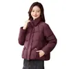 Jaqueta Puffer Feminina Curta Solta Casaco Gola Alta Roupa de Fora