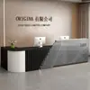 Mostrador de recepción de empresa de estilo chino nuevo, mostrador de recepción, caja registradora, mostrador de vestíbulo, escritorio de oficina pequeño, moderno y sencillo para tienda
