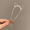Exquisita y Lujosa Horquilla de Aleación en Forma de U para Fijar y Peinar el Cabello, Horquilla de Perlas y Pedrería para Mujeres