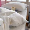 Juego de Tres Piezas para Cama de Dormitorio de Estudiante Universitario, Sábana de Algodón Puro, Funda de Edredón, Sábana Ajustable, Protector de Colchón, Juego de Cuatro Piezas Específico para Dormitorio