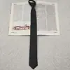 Gravata Preta Sem Nós Versátil Estilo Coreano Casual Vestido Zíper Masculino de Negócios Cor Sólida Preguiçosa para o Trabalho