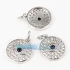 L45 Accesorios para joyería DIY cobre puro chapado en oro plateado recubierto de oro estilo europeo y americano Ojo del Diablo colgante multicolor