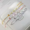 Nalan Plata S925 Fresco y Dulce Diseño de Nicho Cadena de Cuentas Doble Capa de Perlas Pulsera de Concha Flor de Cuatro Hojas S7550