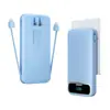 Power Bank Tres en Uno Certificado Ul2056/Bsci Transfronterizo con Enchufe, Cable Integrado, Carga Rápida, Pantalla Digital y Fuente de Alimentación Móvil