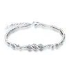 Pulsera de corazón de ángel Damira con circonita para mujer, plata de ley s925, moda, versátil, simple, lujo ligero, pulsera de diamantes al por mayor