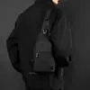 Bolso de Hombro de Negocios para Hombre Nuevo Simple Ligero Color Sólido Bolso de Pecho Bolso de Tela Oxford Calle de Moda Casual Bolso Cruzado
