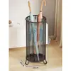 Suporte de guarda-chuva para o hall de entrada, prateleira de armazenamento de grande capacidade para guarda-chuvas de cabo longo, organizador de guarda-chuva com drenagem de água para entrada de casa, solução de armazenamento