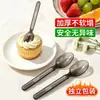 Colheres plásticas transparentes descartáveis espessadas, embaladas individualmente, para viagem, sobremesa, frutas e uso comercial