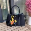 2025 Bolso Nuevo de Cuero Genuino para Mujer Bolso de Hombro Cruzado Bolso Tote Color Block Bolso Jardín Portátil Bolso Grande Bolso de Compras Bolso Balde