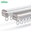 Riel para cortinas Yi Jiaxuan al por mayor aleación de aluminio engrosada doble riel monorriel riel de instalación silenciosa riel recto caja de cortina