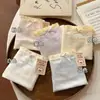 Roupa íntima feminina 100% algodão 10A com fundo antibacteriano Roupa íntima feminina Laço Doce Cor Pura Menina Estudante Calcinha
