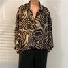 Camisa de Diseño de Nicho Estilo Hong Kong bf Holgada Retro de Manga Larga para Hombre Moda Primavera y Otoño con Caída Ropa Atractiva