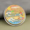 Monedas conmemorativas de ciudades, recuerdos turísticos, monedas coloridas en relieve con paisajes arquitectónicos de Beijing, Shanghái y Nanjing, monedas conmemorativas coleccionables