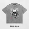 Camiseta Informal Holgada de Manga Corta con Estampado de Dibujos Animados y Anime, Algodón Lavado Transpirable Delgado de Verano, Transfronteriza, 230g
