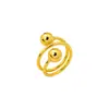 Anillo Abierto Geométrico de Bola de Diseño Transfronterizo para Mujer, Anillo para Dedo Índice de Oro de Arena Vietnamita, Joyería Simple y Duradera