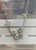 Colar de Diamante Gota d'Água Graff Versão Alta V Dourada Luxo Leve Versátil Mesmo Estilo Pingente Totalmente Diamantado Corrente para Clavícula Feminina Processo CNC
