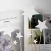 Pastel de Cumpleaños Horneado Decoración Papel Brillante con Purpurina Bronceado Amor Estrella Pareja Tarjeta Bandera Mesa de Postres Suministros