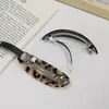 Estilo K de Nuevos Productos, Pasador Geométrico Ovalado de Ácido Acético Texturizado Pinza Lateral, Pinza de Resorte Acrílica Simple Elegante Pinza para Flequillo