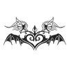 Tatuaje Adhesivo Succubus de Amor Herbal Semipermanente Impermeable Larga Duración Casual Avanzado Simulación de Murciélago Tatuaje Sexy Femenino