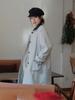 Primavera 2025 Nueva Llegada Gabardina Retro Francesa para Mujer Largo Medio Solapa Diseño de Contraste Sentido Delgado Elegante Abrigo Mujer