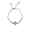Pulsera de Flor de Zirconia y Piedra Ojo de Gato con Diseño de Alta Gama, Estilo Deslizante, Joyería de Moda Apilable al por Mayor para el Viaje Diario