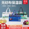 Papel de aluminio engrosado de gran capacidad bolsa aislante para frutas y alimentos bolsa de almacenamiento en frío fresco impresión a color portátil bolsa de embalaje para llevar producción