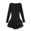 Fabricantes Mayoristas de Ropa para Mujer Transfronterizos Nueva Moda 2025 Dulce y Gentil Delgado con Capas Decorativo Vestido Corto
