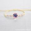Pulsera Nueva de Flor Seca Mapa de Tortuga Flor de Encaje Gipsofila Joyería de Flores Naturales Reales Regalo para Estudiante Niños Novia